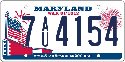 MD license plate 7AU4154