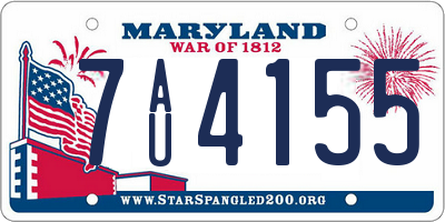 MD license plate 7AU4155