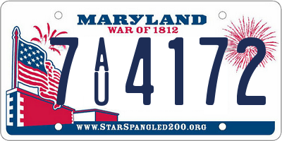 MD license plate 7AU4172
