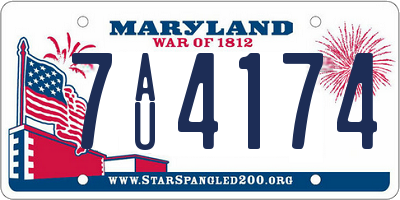 MD license plate 7AU4174