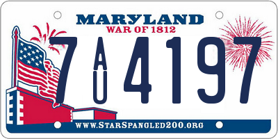 MD license plate 7AU4197