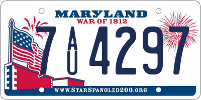 MD license plate 7AU4297