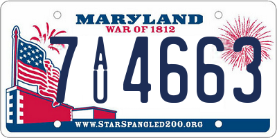 MD license plate 7AU4663