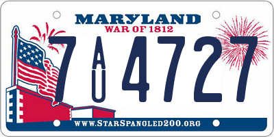MD license plate 7AU4727