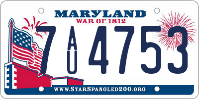 MD license plate 7AU4753