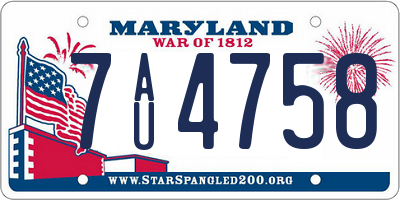 MD license plate 7AU4758