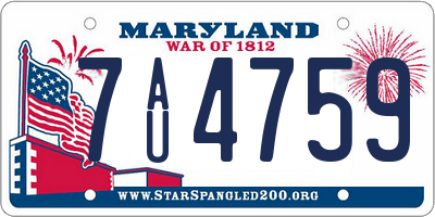 MD license plate 7AU4759