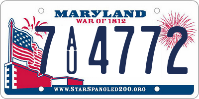 MD license plate 7AU4772
