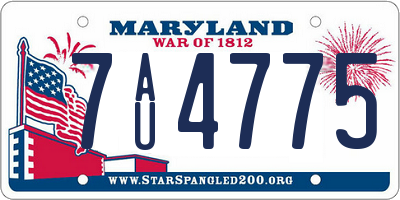 MD license plate 7AU4775