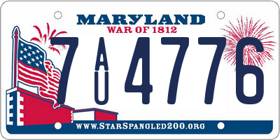 MD license plate 7AU4776