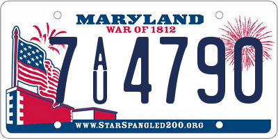 MD license plate 7AU4790