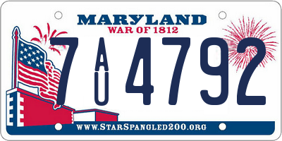 MD license plate 7AU4792