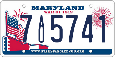 MD license plate 7AU5741