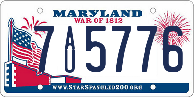 MD license plate 7AU5776