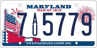 MD license plate 7AU5779