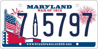 MD license plate 7AU5797