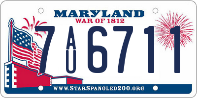 MD license plate 7AU6711