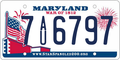 MD license plate 7AU6797
