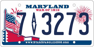 MD license plate 7AV3273