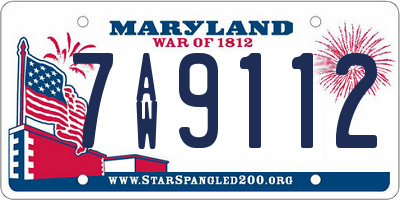 MD license plate 7AW9112