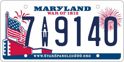 MD license plate 7AW9140