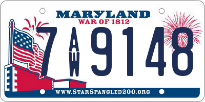 MD license plate 7AW9148