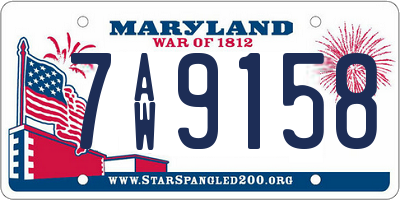 MD license plate 7AW9158