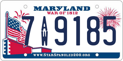 MD license plate 7AW9185