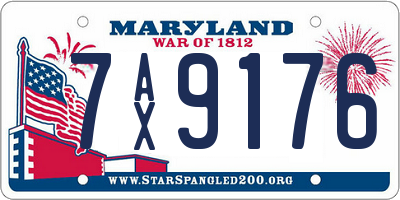 MD license plate 7AX9176