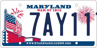 MD license plate 7AY117