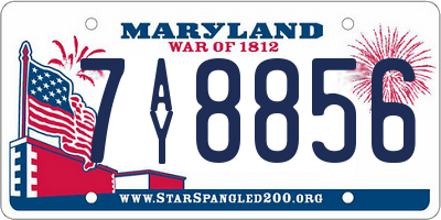 MD license plate 7AY8856