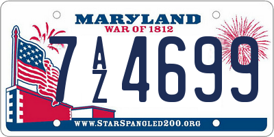 MD license plate 7AZ4699