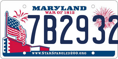 MD license plate 7B29324