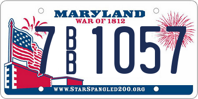 MD license plate 7BB1057