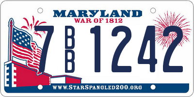 MD license plate 7BB1242