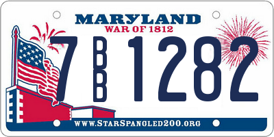 MD license plate 7BB1282
