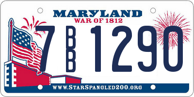 MD license plate 7BB1290