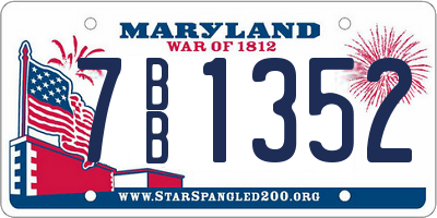MD license plate 7BB1352