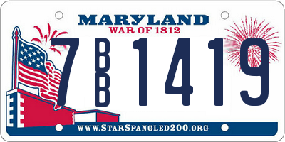 MD license plate 7BB1419