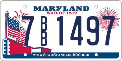 MD license plate 7BB1497