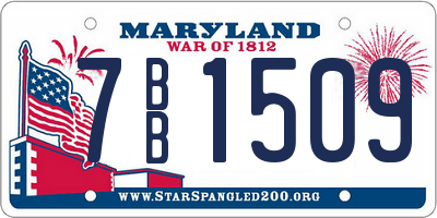 MD license plate 7BB1509