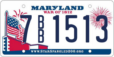 MD license plate 7BB1513