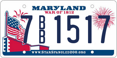 MD license plate 7BB1517