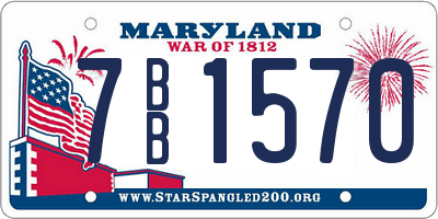 MD license plate 7BB1570