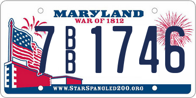 MD license plate 7BB1746