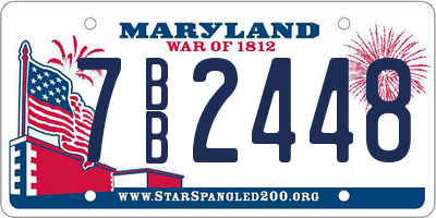 MD license plate 7BB2448