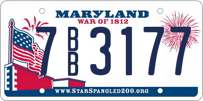 MD license plate 7BB3177