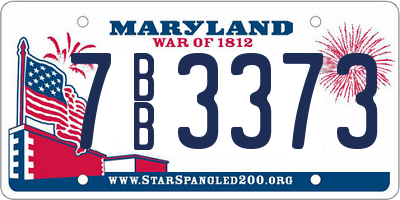 MD license plate 7BB3373