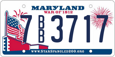 MD license plate 7BB3717