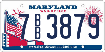 MD license plate 7BB3879